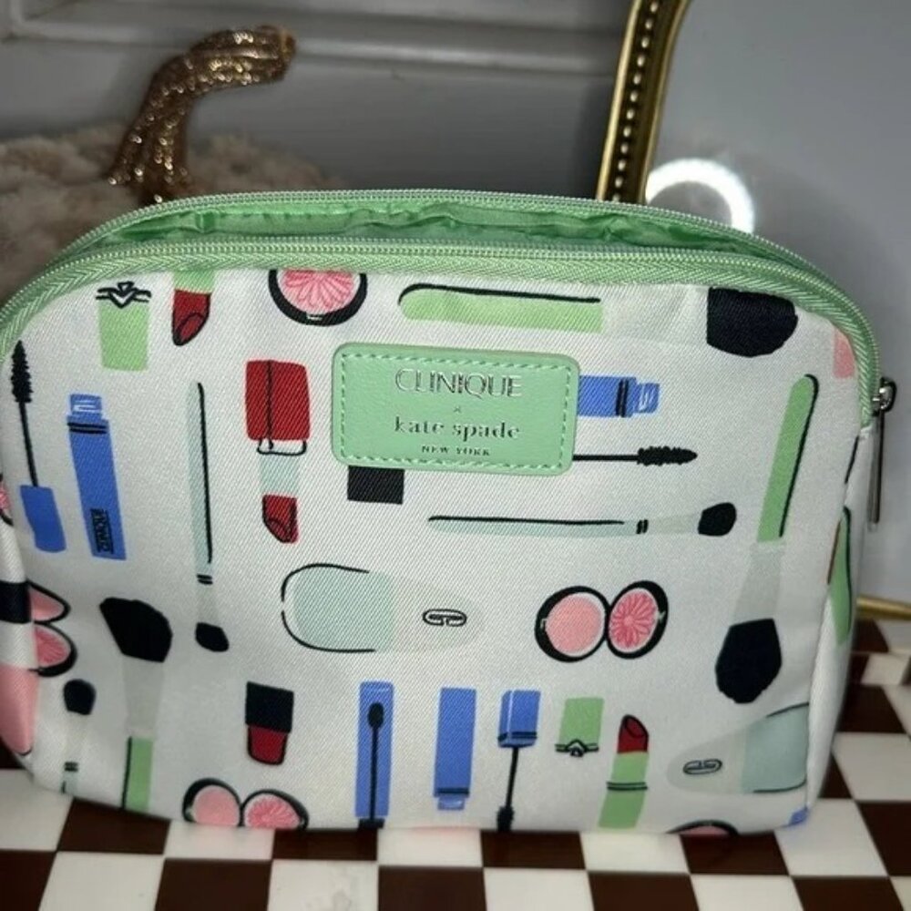 Clinique x Kate Spade cosmetic bag NWOT